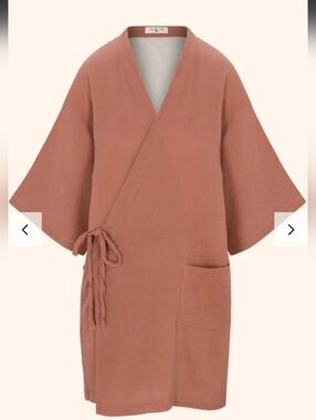 Oddbird Selin Dress 100% Lightweight Turkish Cotton Gauze Canyon Rose Small